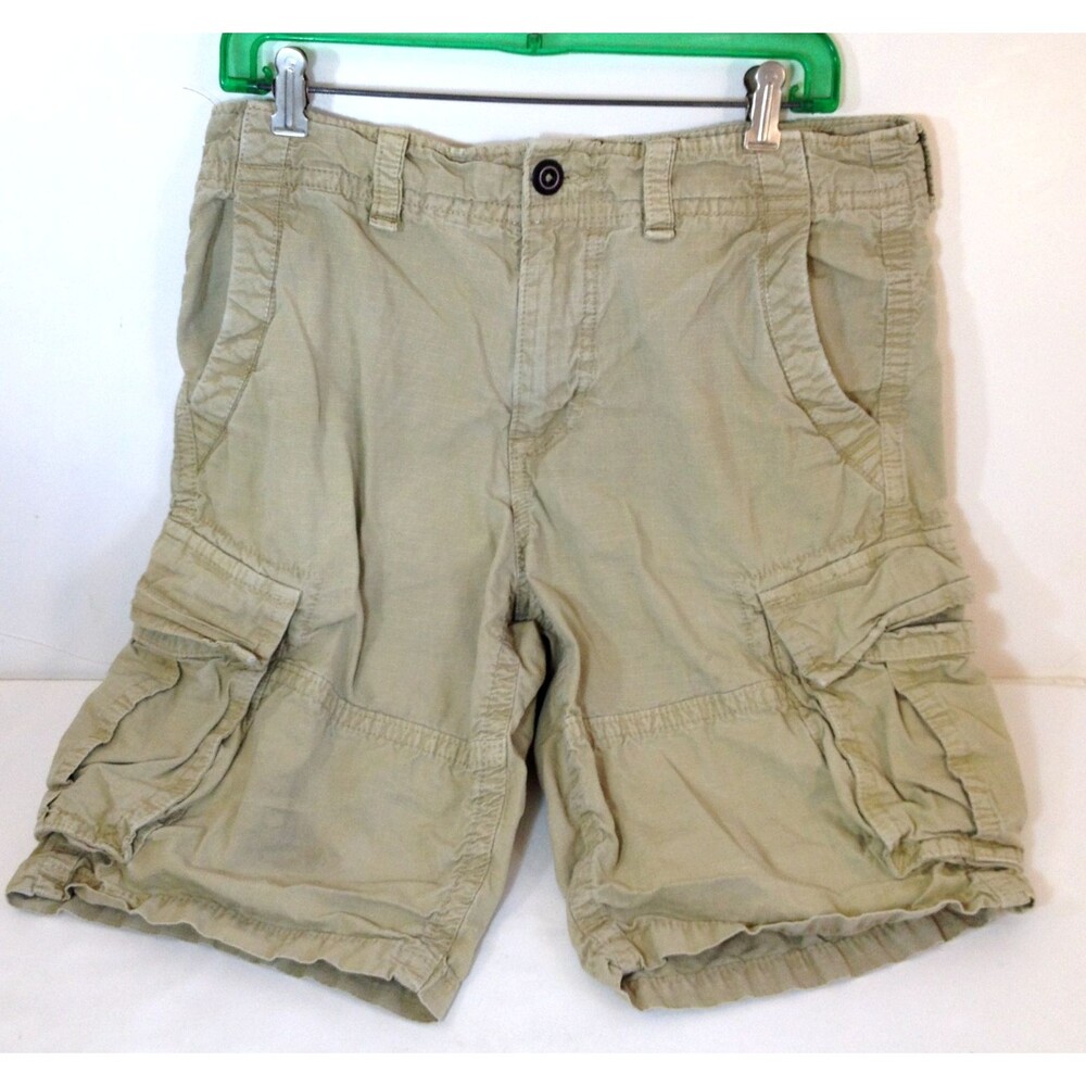 American Eagle Outfitters Mens Khaki Cargo Shorts Beige Size 32/33